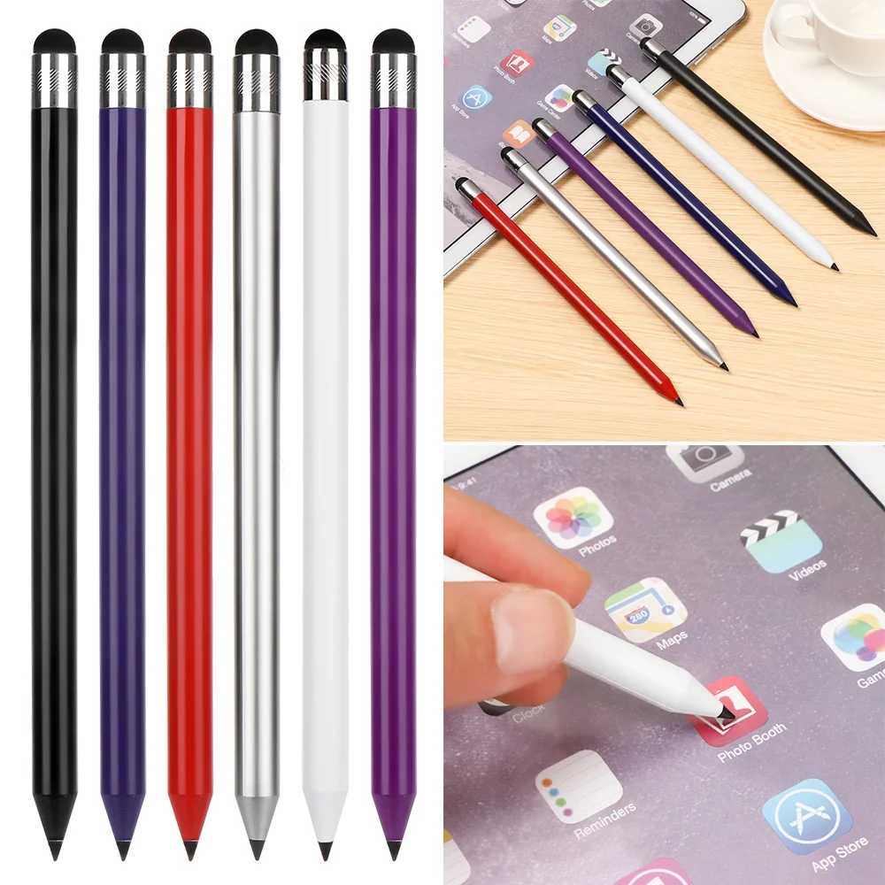 Lápiz capacitivo 2 en 1 para pantalla táctil, lápiz de alta precisión para tableta, iPad, teléfono móvil, plata, negro, rojo, azul, blanco, púrpura