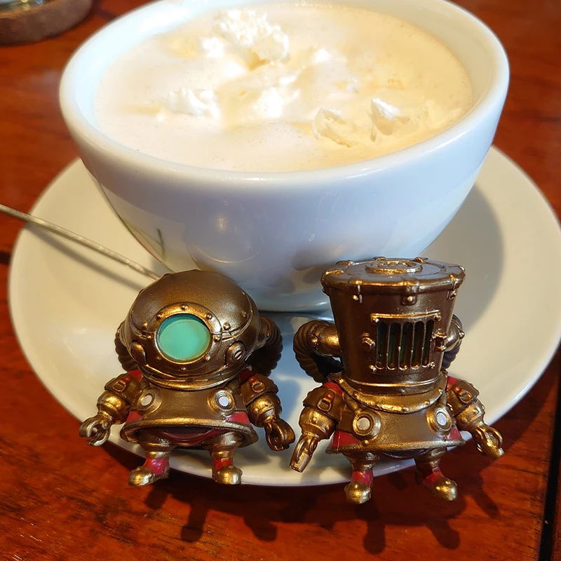 الأصلي Steampunk غاشابون اللعب سبعة الأقزام مقلد المعادن عمل صغير نموذج لجسم كبسولة اللعب الديكور الاطفال هدية #2