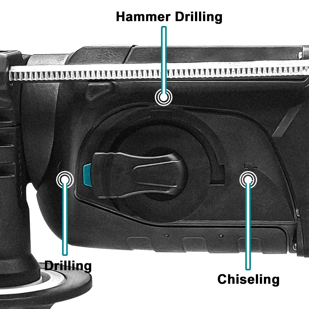 Imagem -03 - Patuopro-broca de Martelo Rotativo sem Escova Velocidade Variável Ferramenta de Cinzel para Bateria Makita 18v 3-mode 28 mm