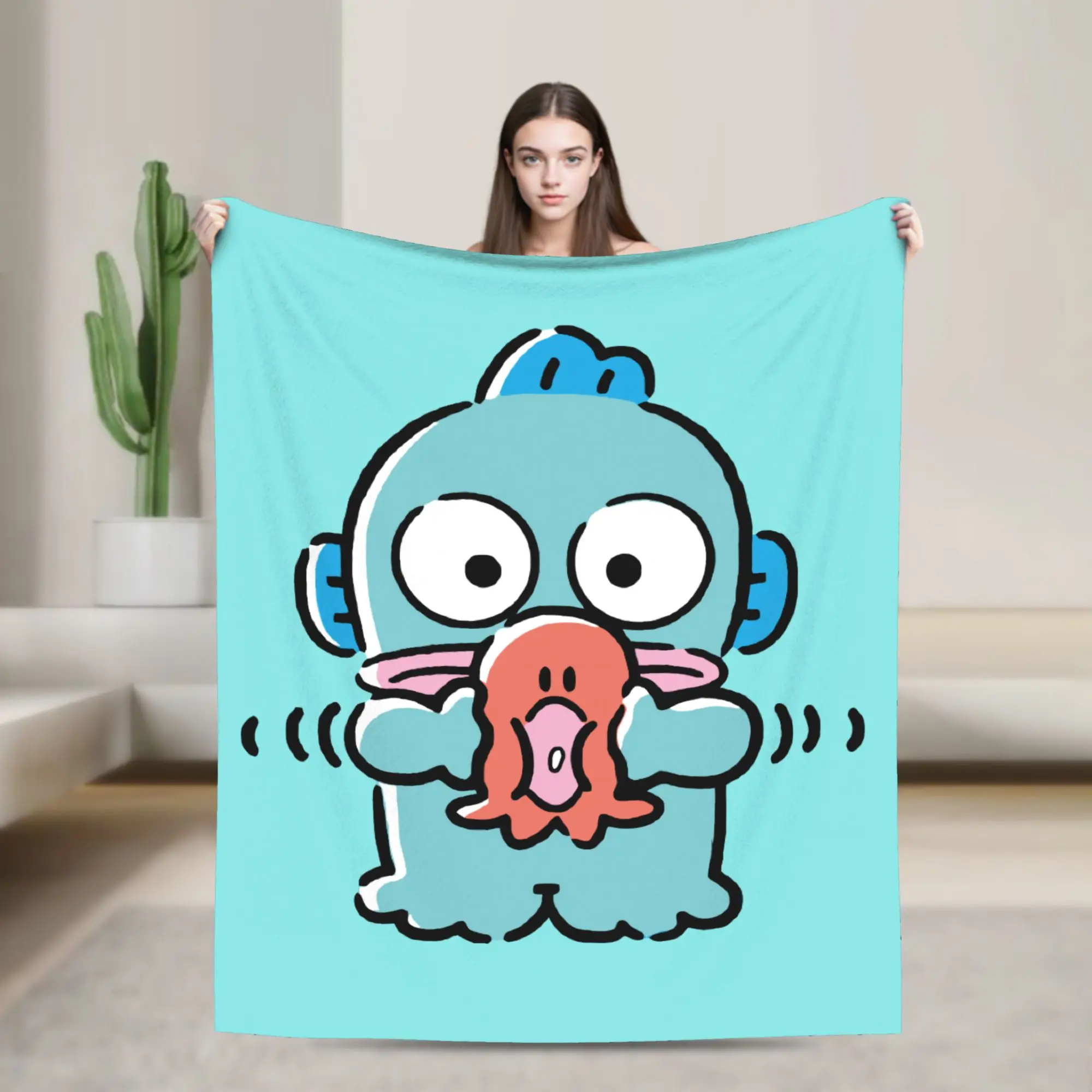 

Cartoon Hangyodon and Sayuri Blankets Fleece Decoration Multifunction Super Soft Throw Blanket for Home Outdoor Bedding Throws