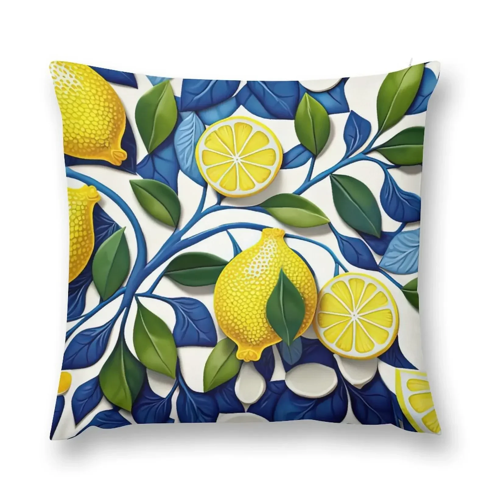 

Mediterranean Lifestyle - Lemons Throw Pillow bed pillows luxury home accessories pillow