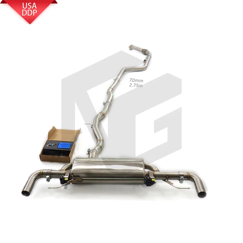 

ING Remote Valve Sus 304 Catback for Mercedes BENZ GLC300 X254 Engine Tube Race Muffler Performance Exhaust Accessories