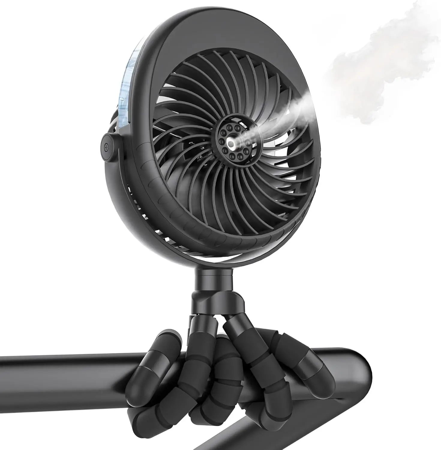 

2026 Misting Clip Fan Stroller Crib Rechargeable Flexible Tripod Battery Summer Newborn Travel Essential