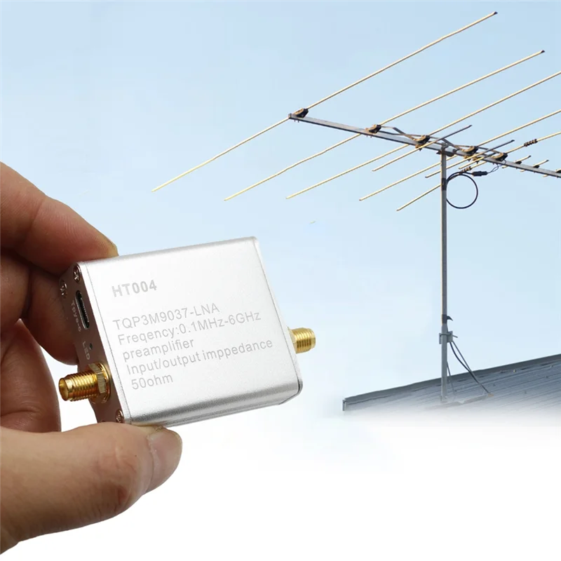 ABZW 100K-6Ghz volledige band versterker met laag geluidsniveau, 20Db High Gain voorversterker, LNA-module voor RF- en softwaregedefinieerde SDR-radio