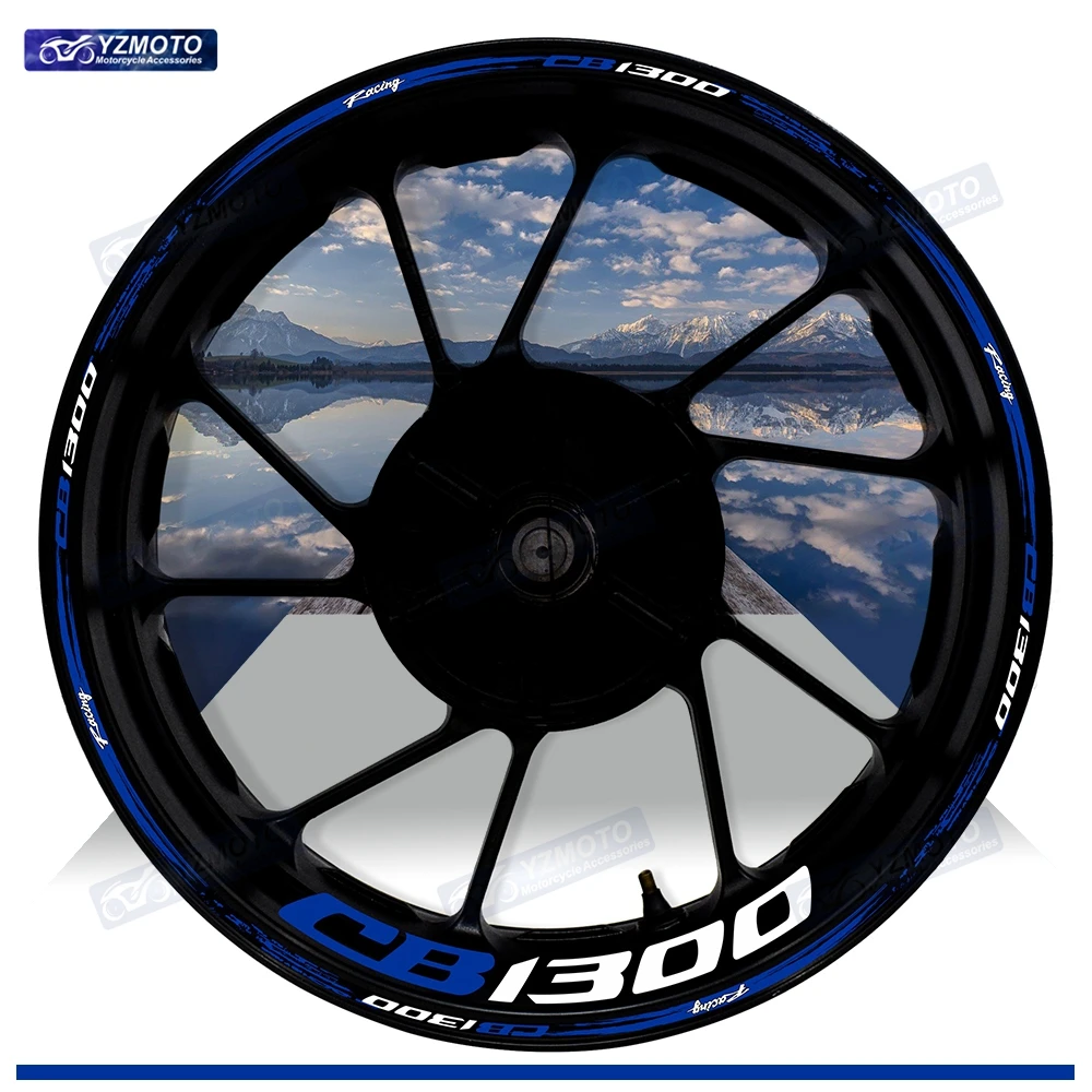 For Honda CB1300 Motorcycle 17 Inch Front And Rear Wheel Sticker Hub Decal Racing Reflective Waterproof Decorative Rim Stickers