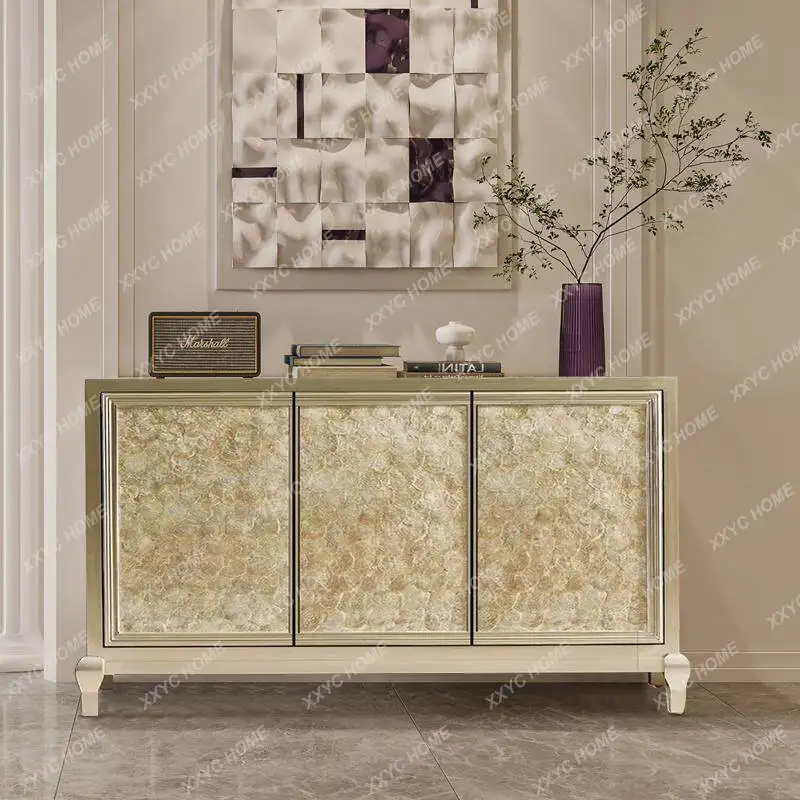 Shell porch cabinet high-end sense simple wall integrated locker