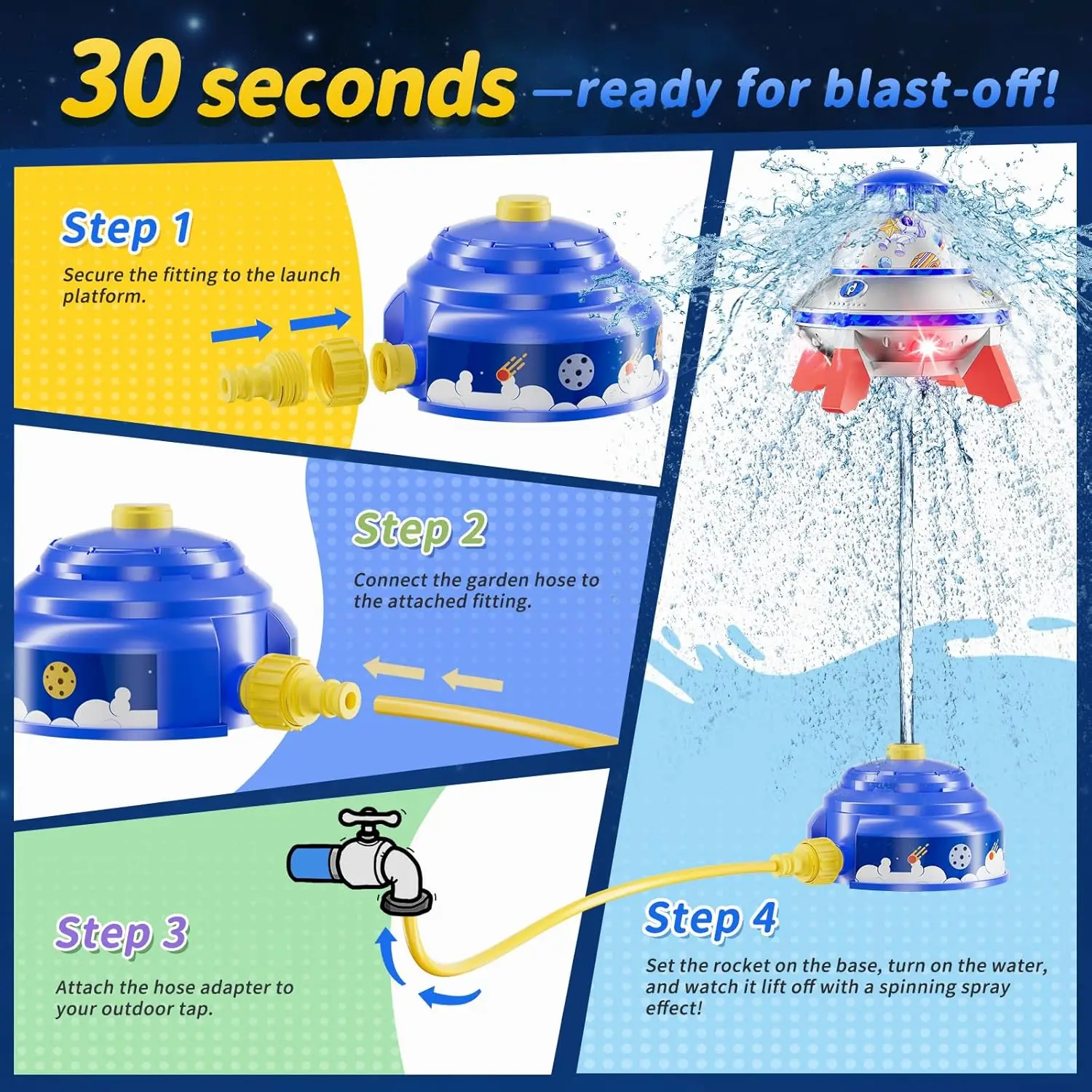 Lanzador de agua a presión infantil para jardín y exterior - imagen 3