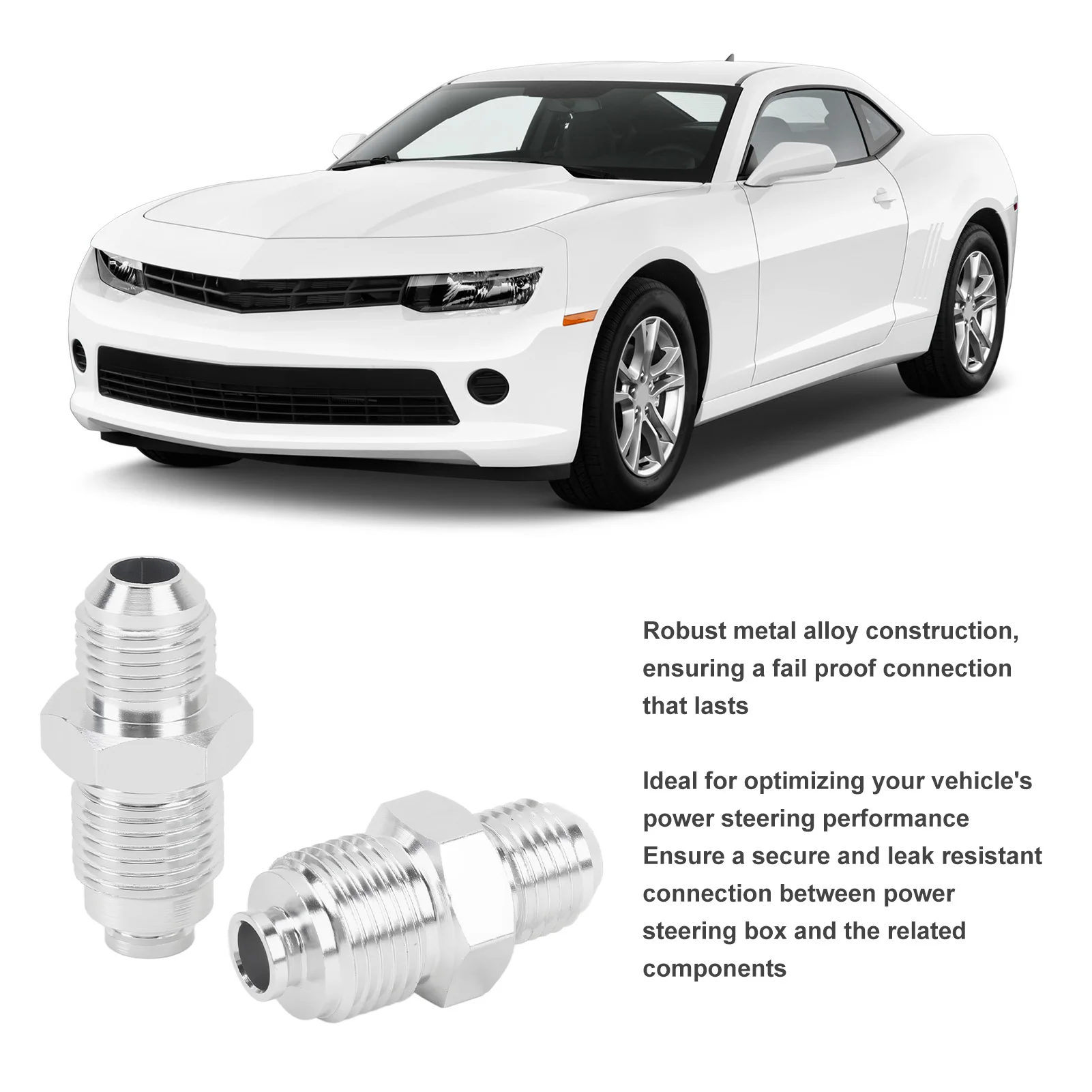 6AN Power Steering Fitting Robust Construction Leak Resistant Power Steering Connector Long Lasting for Power Steering Boxes