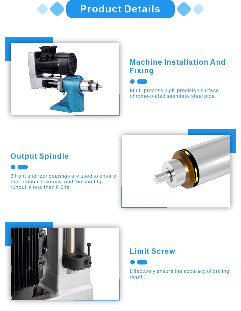 Industrial RHQ-92 Pneumatic Feed Drilling Unit for Multi-axis Machine Automation Modification 1.5kW Spindle