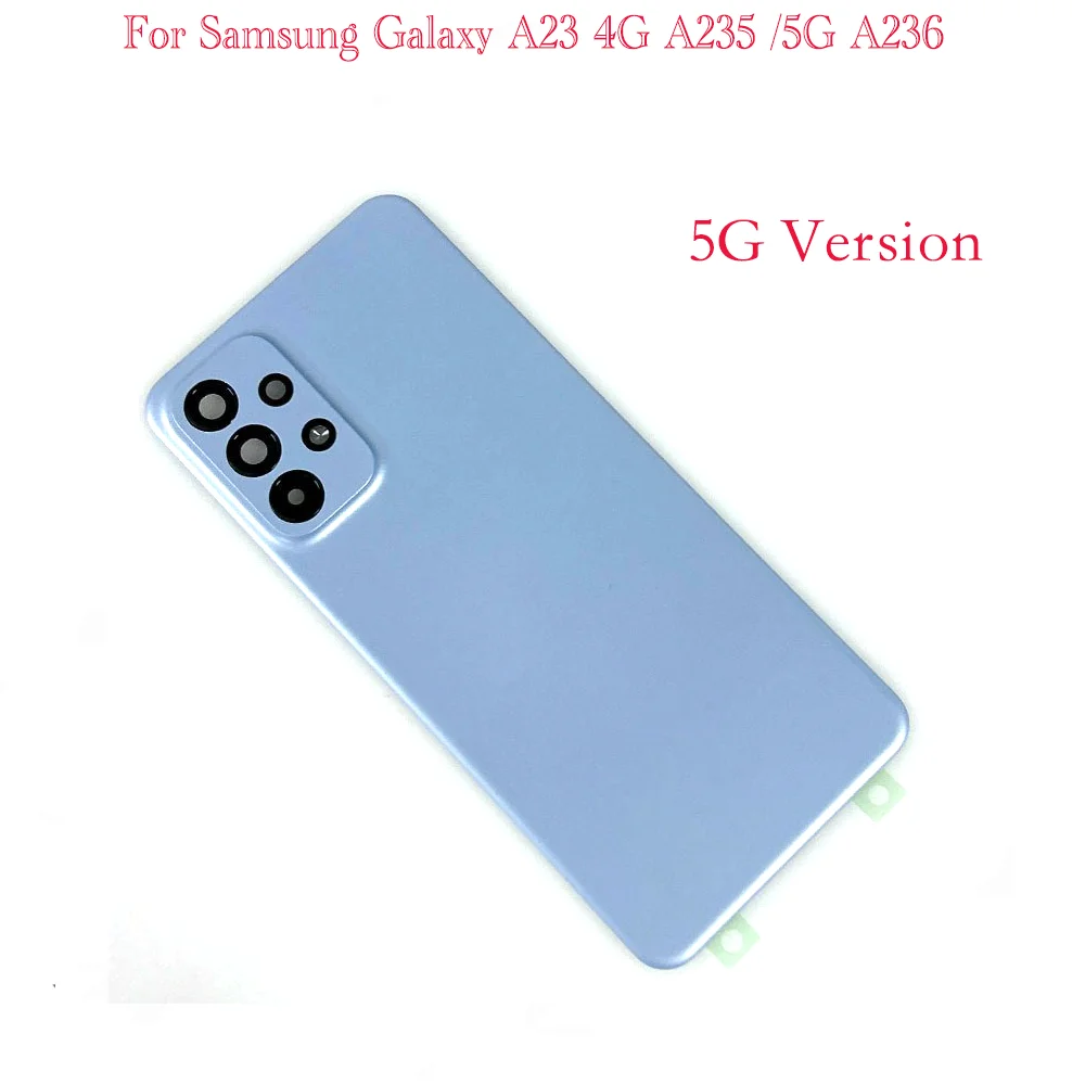 Batter Cover For Samsung Galaxy A23 4G 5G A235 A236 Battery Case Housing Chassis Back Cover With Camera Lens Repair Parts