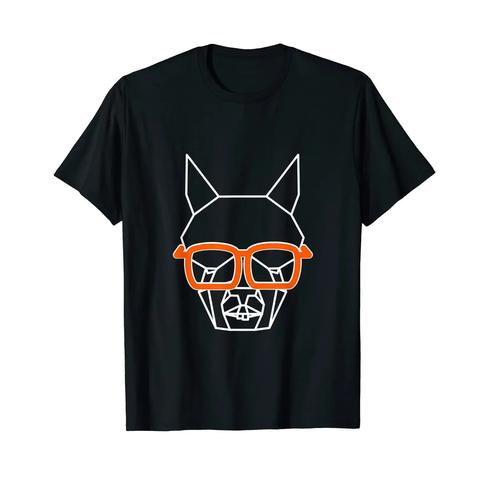 Minimal Polygon Alpaca with Nerd Glasses in Orange T Shirt vintage Washed fashion Top For Everyday Wear designer clothes