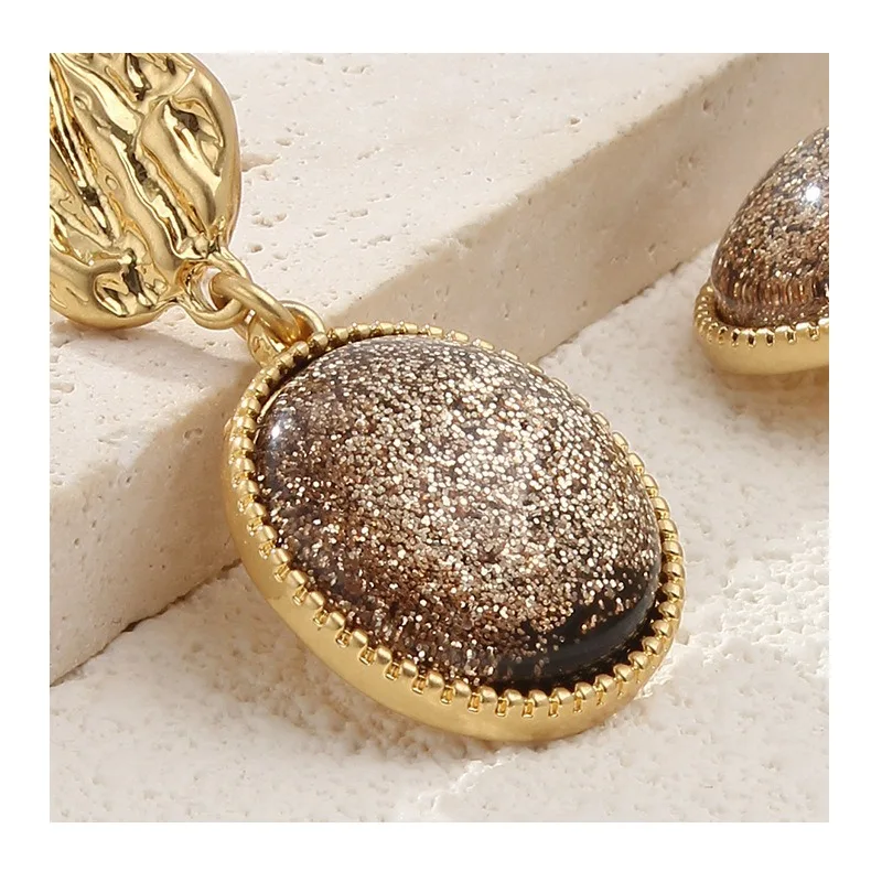 

Vintage Maillard Gypsy Stud Earrings Medium Antique Premium Roller Matte Gold Folded Lace Needle Earrings