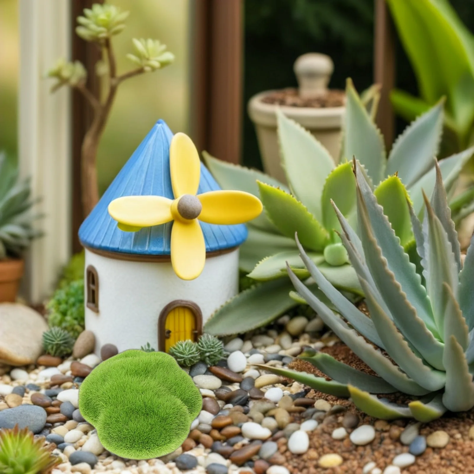 6 قطعة الأحجار الاصطناعية واقعية فو المغطاة الصخور لترتيب الأزهار الجنية حديقة الحرفية ديكور محاكاة حجر الطحلب