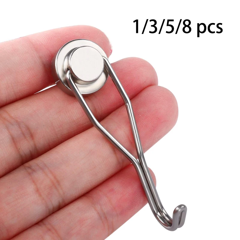 

Heavy Duty Magnetic Hook, Strong Neodymium Magnets Hooks For Refrigerator Grill Key Towel Holder Kitchen Home Accessories