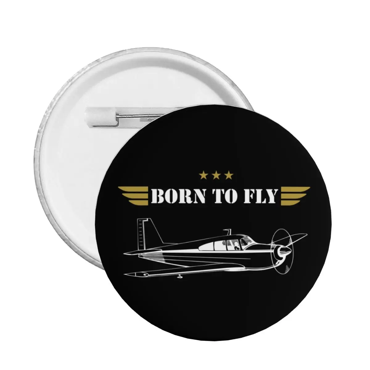 Born To Fly Soft Button Pin Custom Fashion Aviation Airplane Aviator Pinback Badge Brooch Girlfriend Gift