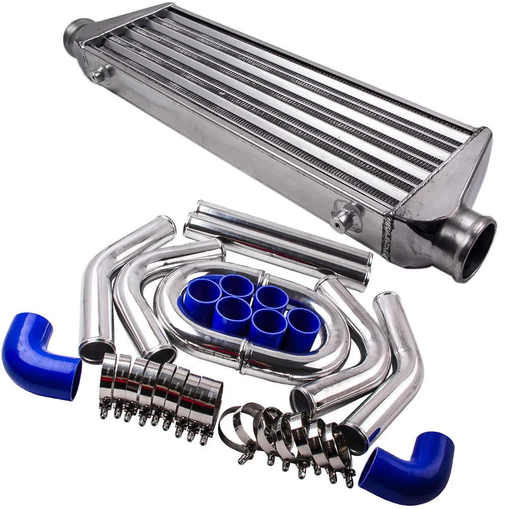 

Universal 2.5" Aluminum Piping Pipe Hose + 550x180x64 Turbo Intercooler Kit