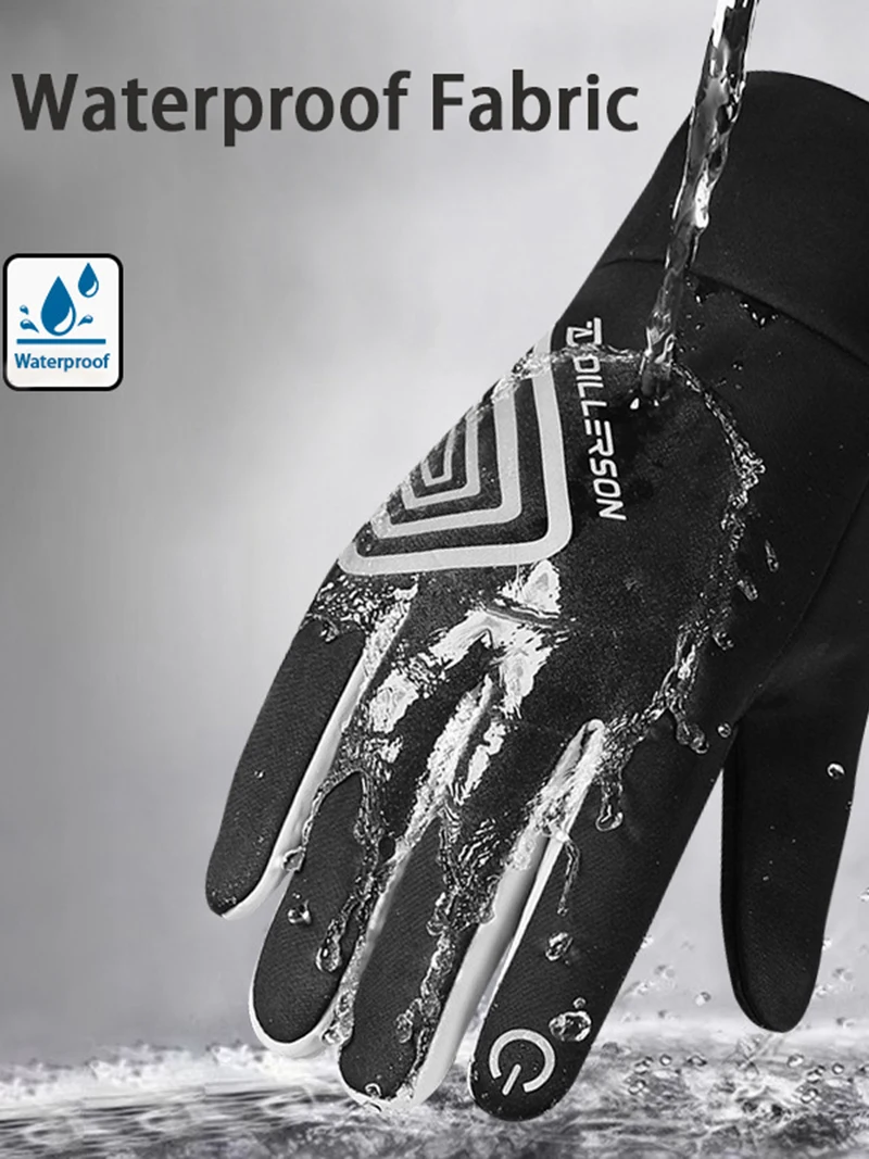 AliExpress Winter Outdoor Motorcycle Riding Gloves Waterproof Touch Screen Full Finger Gloves Anti Slip Cold Resistant Gloves On The Inside