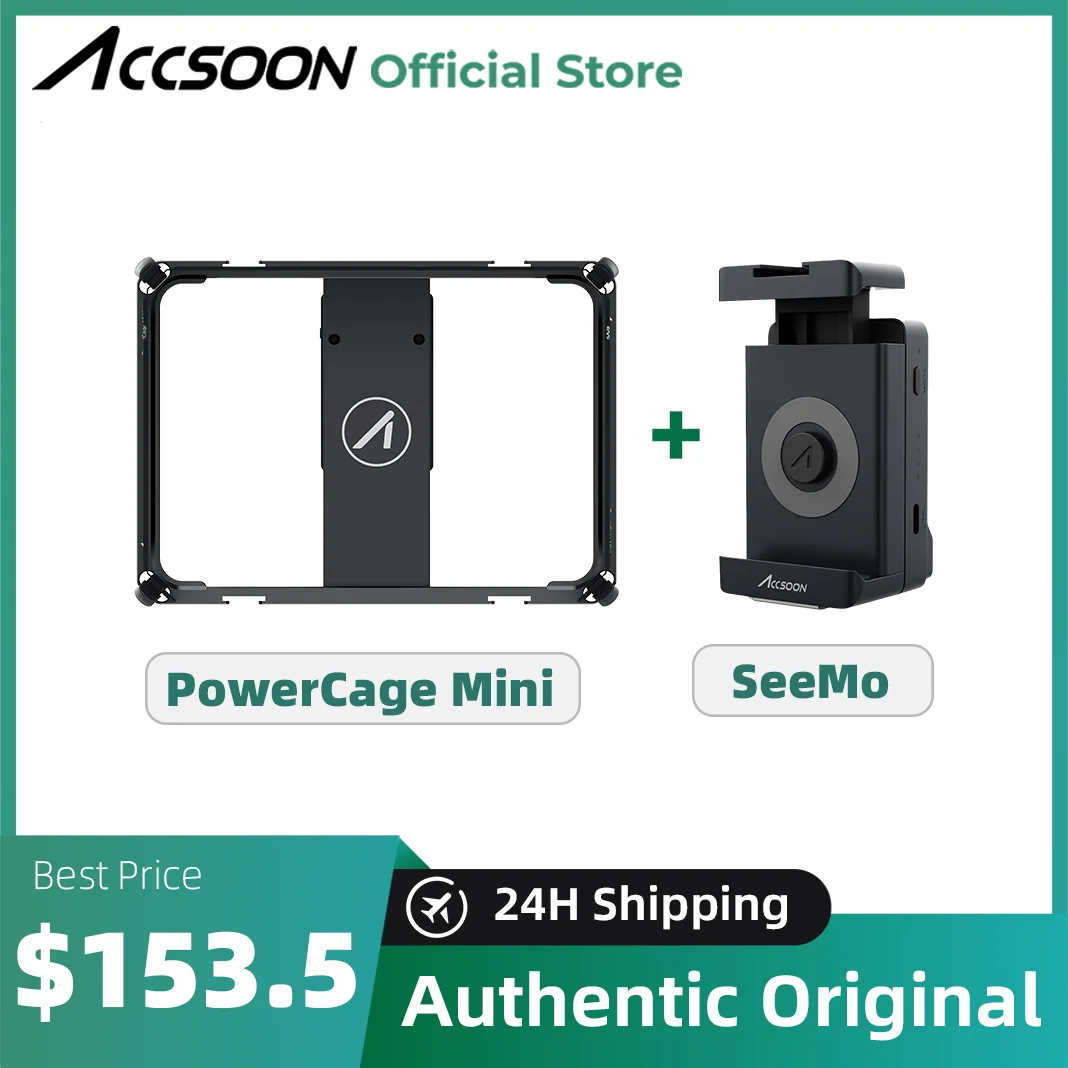 

Accsoon Seemo Pro Monitor ipad Mini 6 PowerCage 8.3inch With Sunhood NP-F battery Keep the ipad Charged Quick Release Design