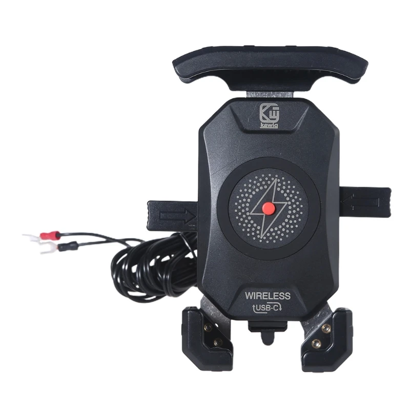 Motorcycle Wireless Phone Mount Mirror Cellphone Quick Holder H7JF