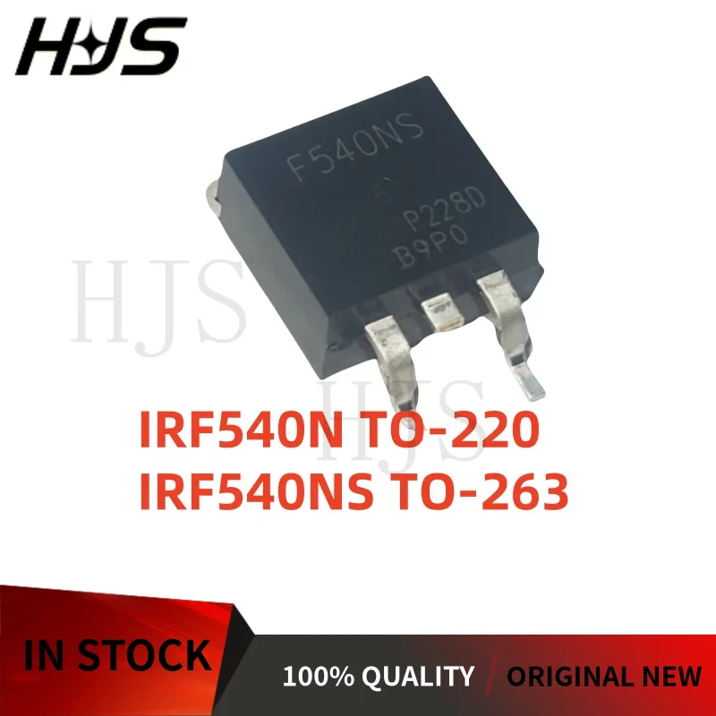 10PCS IRF540 IRF540N IRF540NPBF IRF540NSTRLPBF IRF540NS F540NS TO-263 D2PAK 33A 100V 130W SMD DIP N-channel MOSFET Transistor