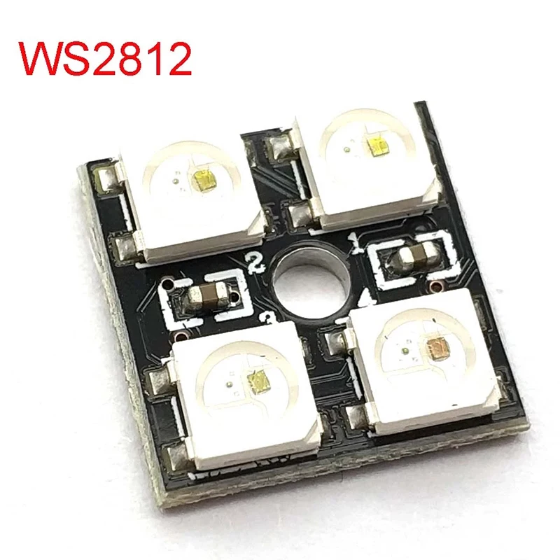 Lampe de document de pilote LED RVB, technologie LED couleur à 4 chiffres, WS2812B-4 W2812B