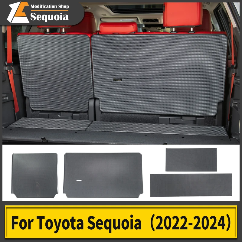 

Applicable to 2022 2023 2024 Toyota Sequoia Seat Back Anti-Kick Panel Carbon Fiber Pattern Internal Modification Accessories