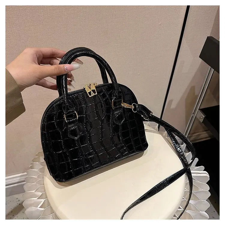

Retro Shoulder Bag Fashion Pu Leather New Women's Bag Waterproof Crocodile Pattern Versatile Crossbody Bag Hand Bags for Women