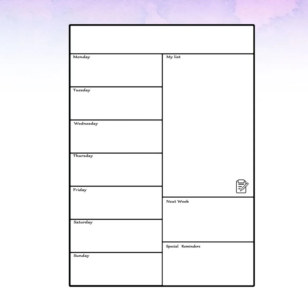 

Thick Weekly Schedule Planner Magnetic Board For Fridge Memo Sheet Reusable Stickers Refrigerator Decor Writing Note Pad