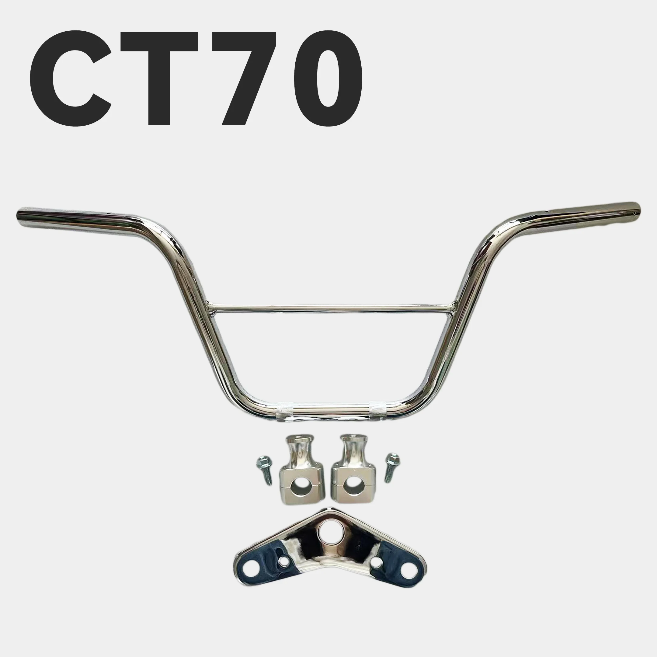 CT70 DAX Handlebar Sliver Black Handlebar Bracket Kit Metal Bar for CT70 1969-1970