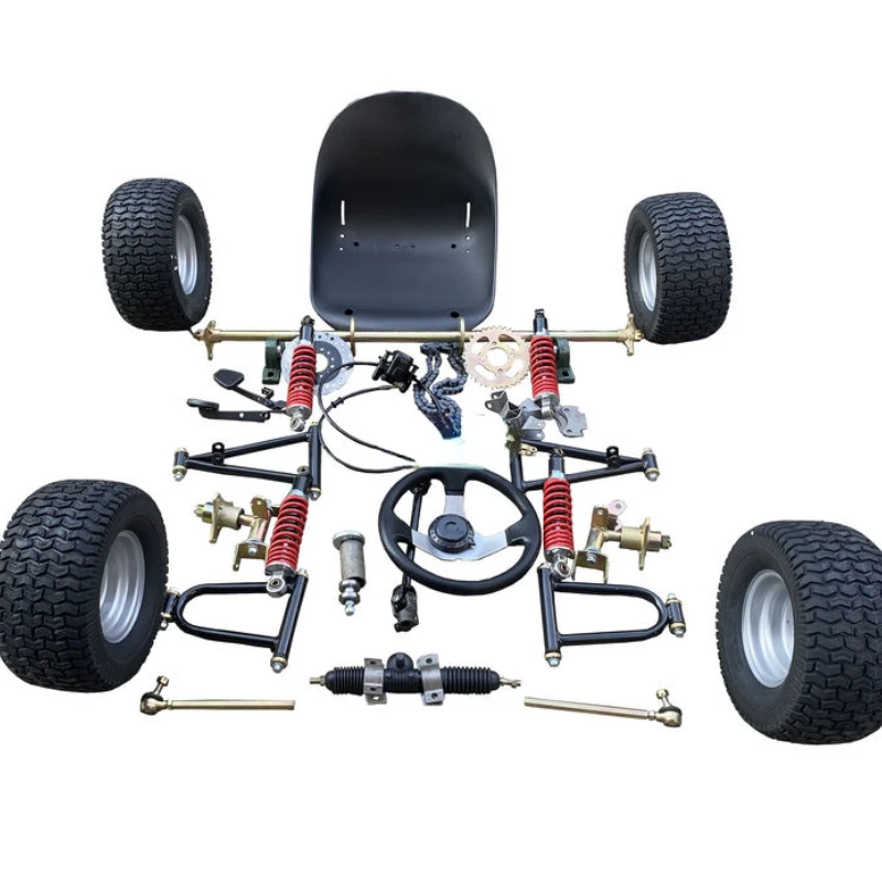 

Modified kart accessories Homemade four-wheeler front and rear suspension steering wheel steering 1 meter rear axle 6/7/8 inch