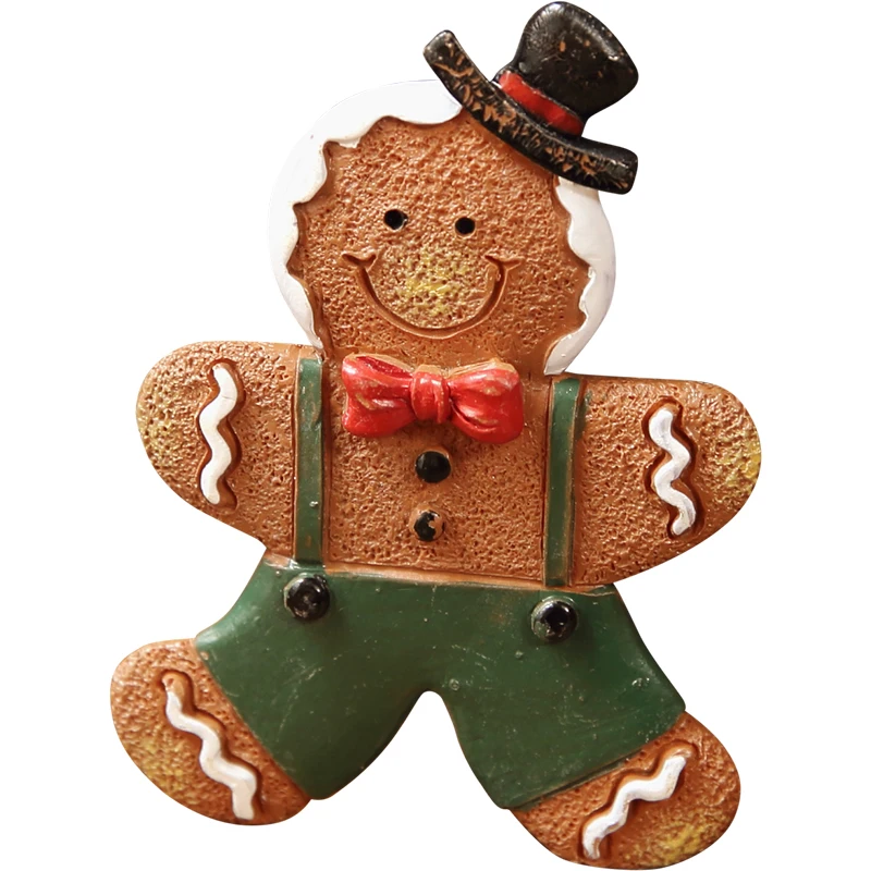 Christmas Decorations For Home Gingerbread Man Refrigerator Magnetic Sticker Resin Cute Fridge Magnet Fridge Magnets Home Decor