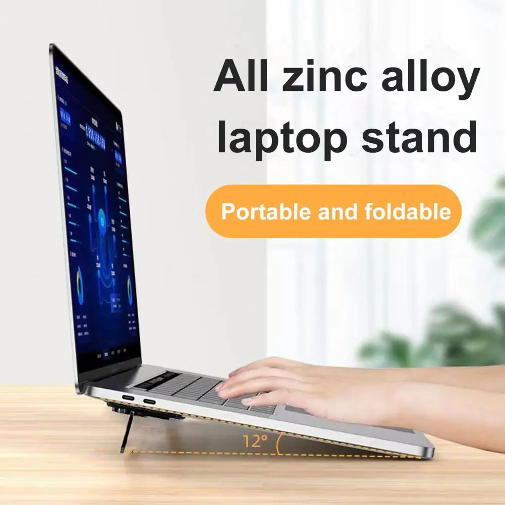 Кронштейн для ноутбука, складная подставка для ноутбука, металлическая подставка для ноутбука, телефона, планшета, тонкий складной кронштейн с подогревом для офиса