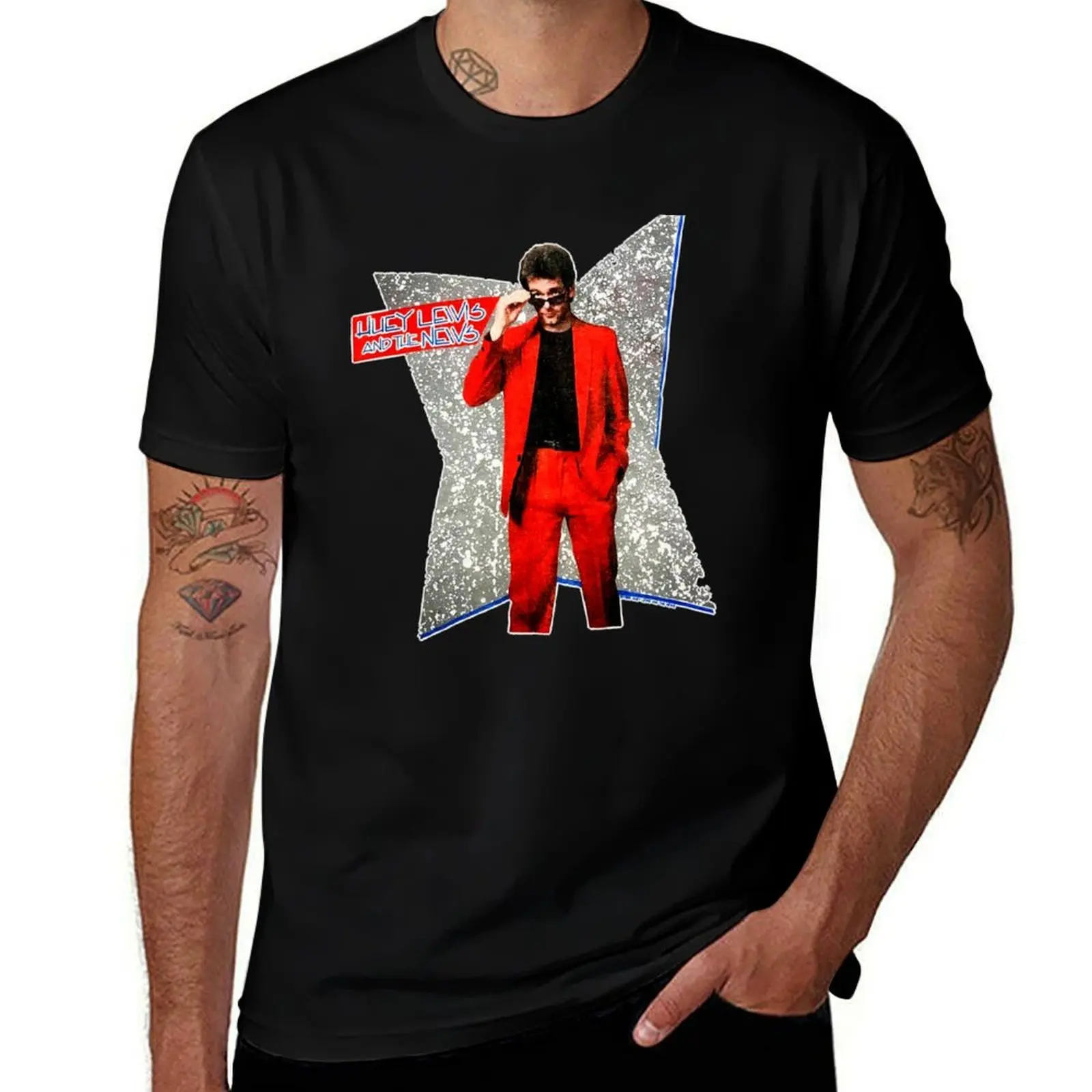 Huey Lewis T-Shirt Urban Style Print T-Shirt