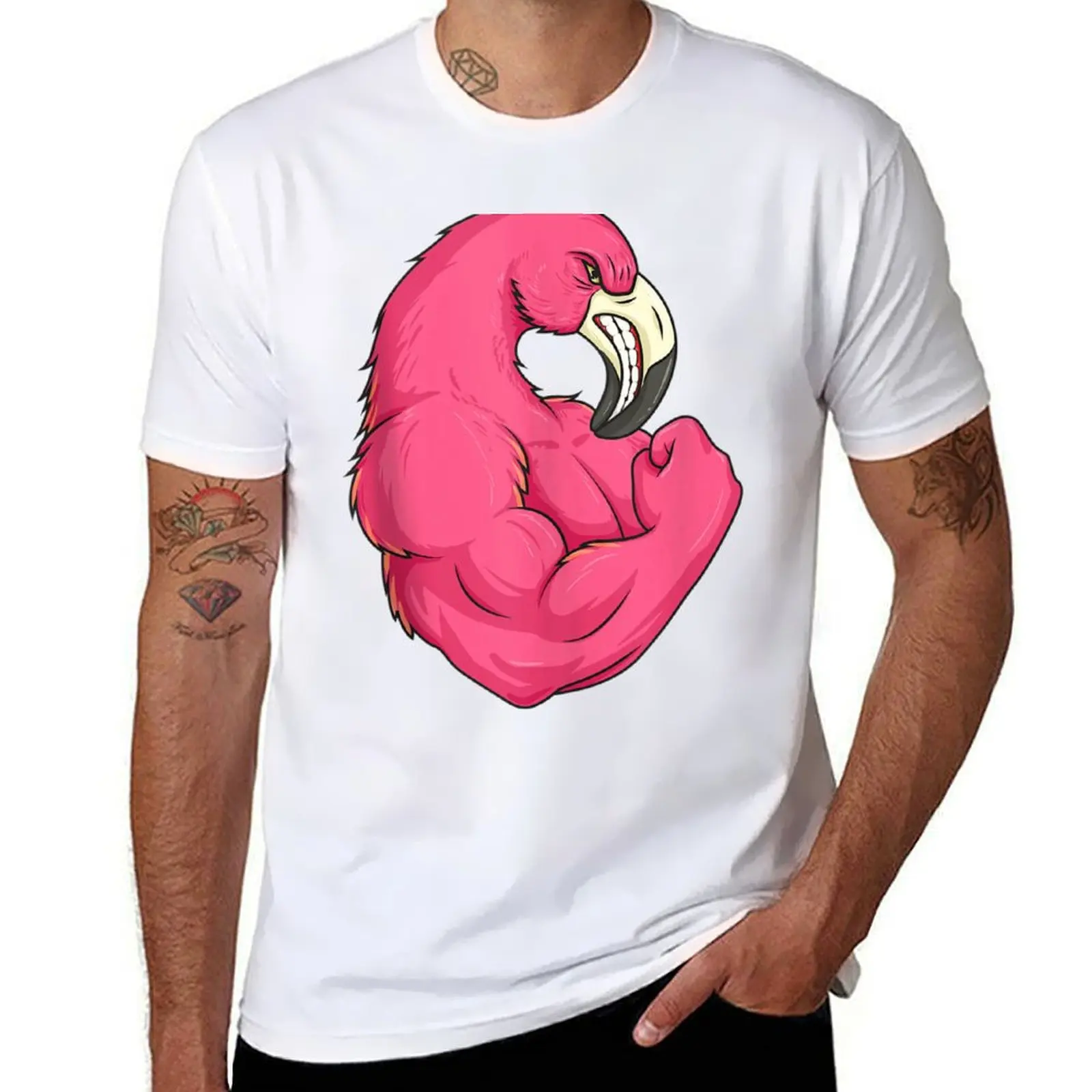 

Funny Flamingo Weightlifting Bodybuilder Muscle Fitness T-Shirt g man t shirts for men t shirt for man T-Shirt