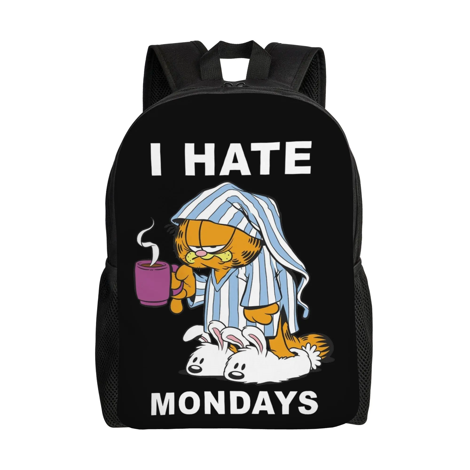 

Рюкзак для ноутбука с принтом кота Гарфилда, модный, для мужчин и женщин, для школы и работы, холщовый, подарок