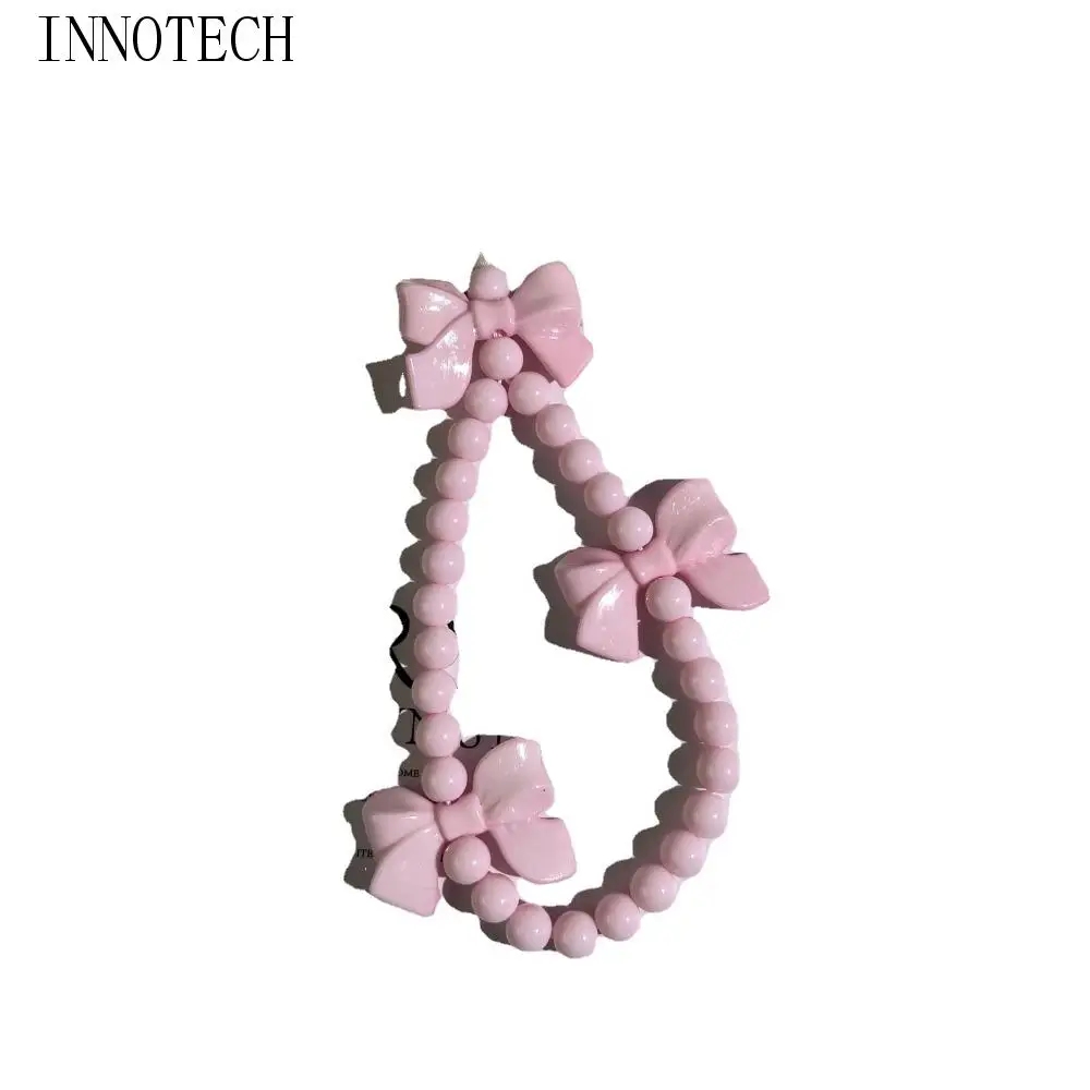 

Sweet Bowknot Phone Lanyard Bowknot Harajuku Style Bow Beaded Phone Strap Pendant Y2k Key Chain Pendant Key Accessories