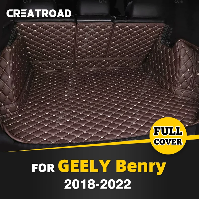 

Auto Full Coverage Trunk Mat For GEELY Benry 2018-2022 21 20 19 Car Boot Cover Pad Cargo Liner Interior Protector Accessories