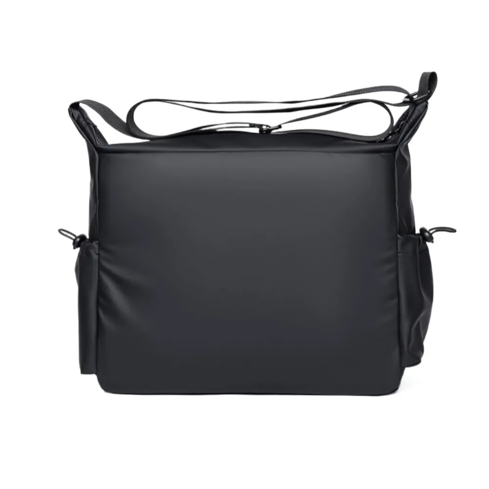 حقيبة كروس رجالية رائعة ذات سعة كبيرة على الطراز الياباني حقيبة ساعي البريد من النايلون هاراجوكو مربعة مع شارات حقيبة ساعي عادية للجنسين #4