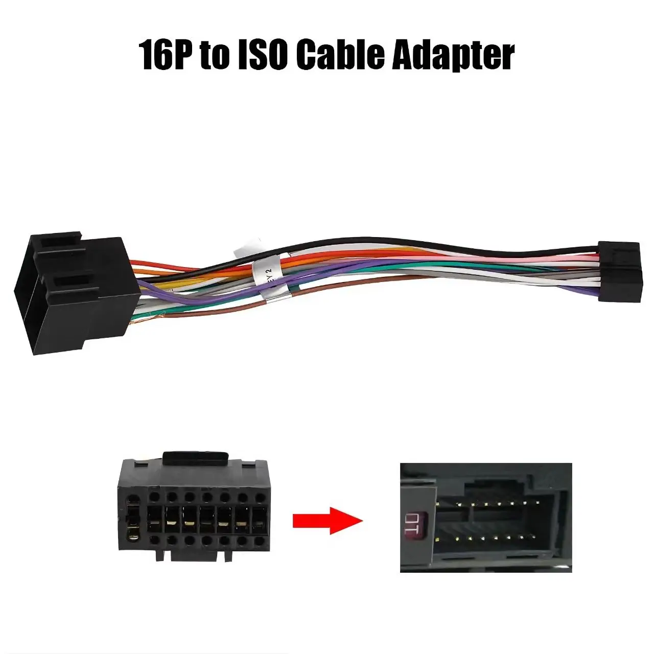 16 Pin Plug Cable ISO Standard Connector Adapter Car Stereo Radio For ALPINE Wire Harness Adaptor Car Wire Cable Adapter image 2
