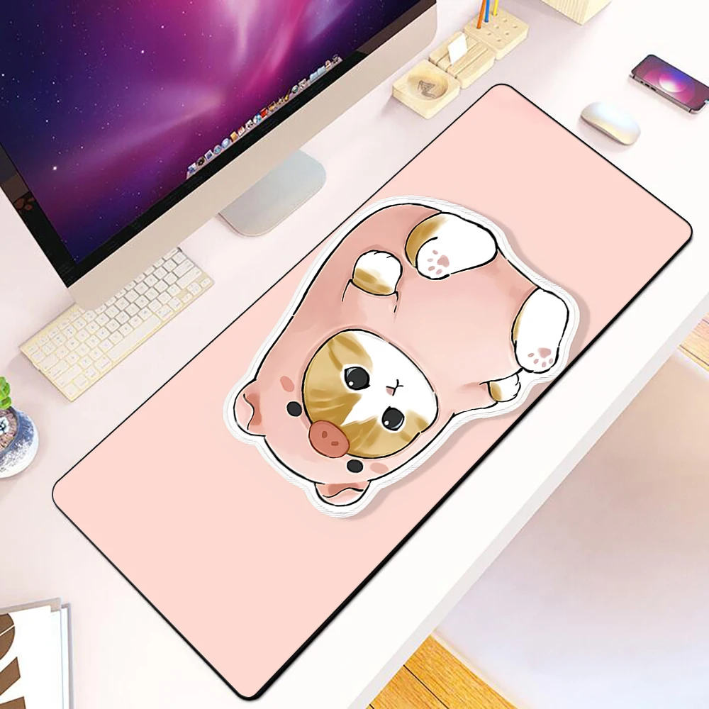 Cute Cat Mofusands Mousepad HD Printing Computer Gamers Locking Edge Non-slip Mouse Pad XXL90x40cm Keyboard PC Desk Pad