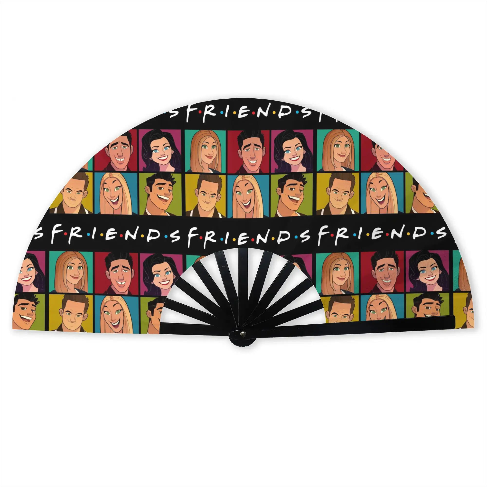 Custom Friends Promotional Gift Hand Fan Party TV Show Durable Folding Fans Unique Bulk Pack Fan