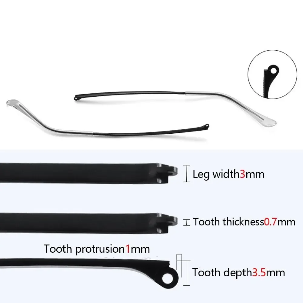 1 Pair Universal Transparent Foot Cover Glasses Arm Repair Tool Anti-Slip Eyewear Accessories Metal Spectacle Frame Eyeglasses