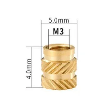 Blurolls 100pcs M3 Threaded Insert M3xD5xL4 Copper Nut Knurled Nut Copper Insert Hot-pressed Nut Voron 2.4 Trident Switchwire