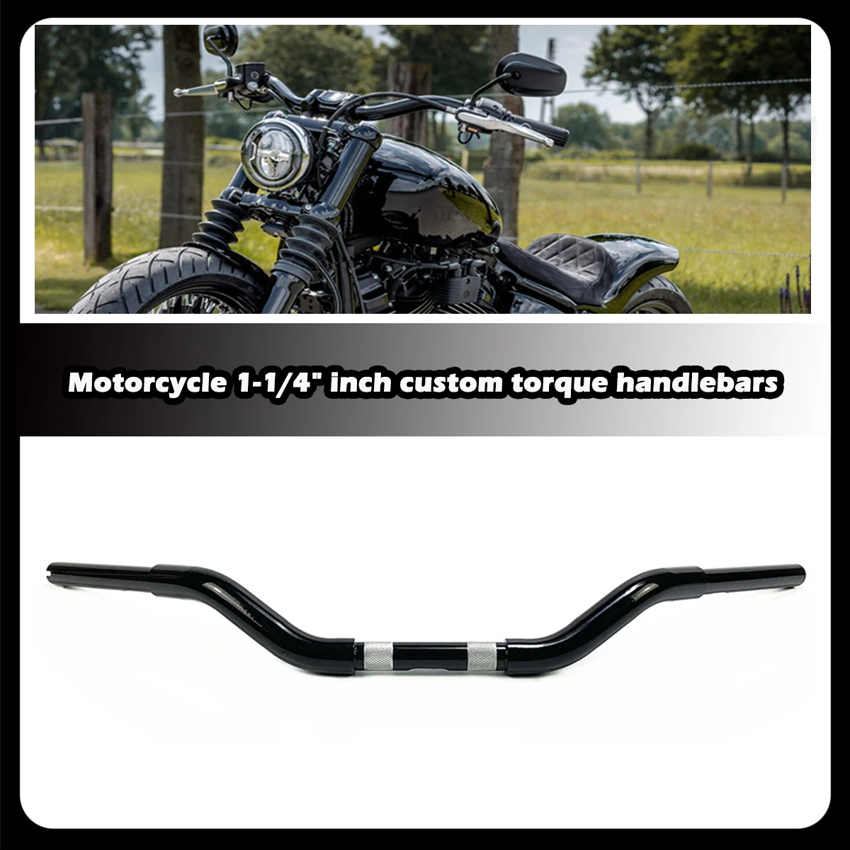 ZDQ  Motorcycle custom torque handlebars For Harley Softtail classic deluxe Road King LOW Rider Fat boy street bob v-rod