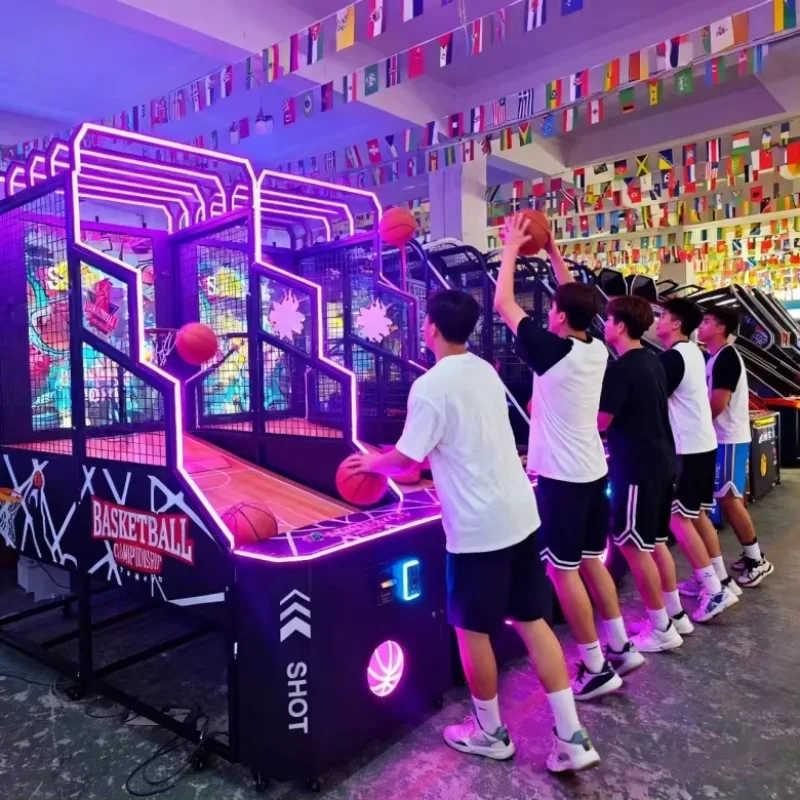 Coin Operated Basketball Arcade Machine for Game Centers Commercial Entertainment Custom