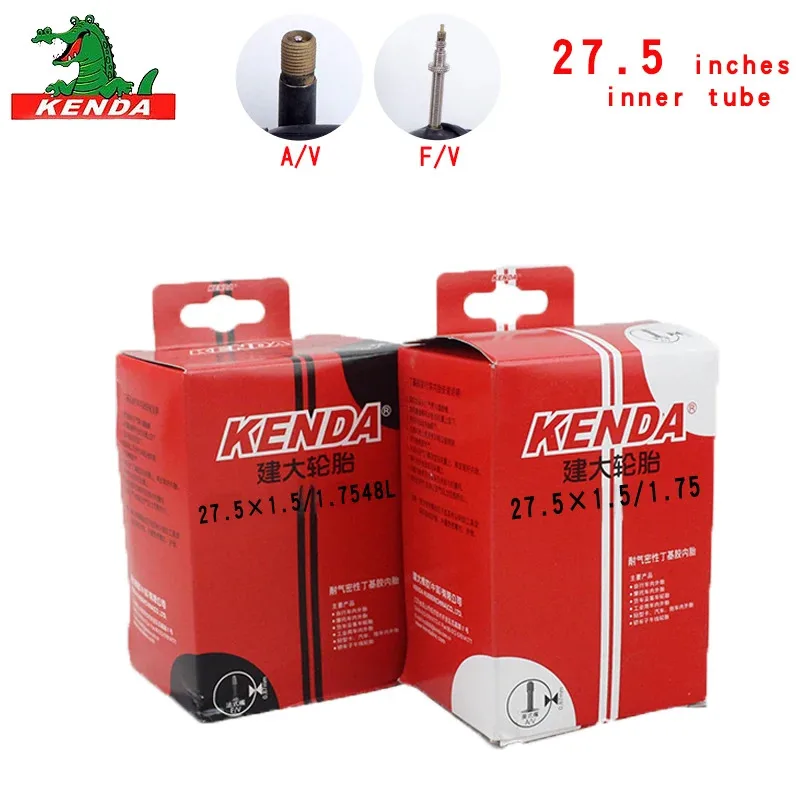 

Велосипедная камера Kenda 27 дюймов/27,5 дюйма, подходит для шин 1,5–2,125 гг., клапан AV/FV, бутилкаучуковая трубка для велосипеда MTB BMX