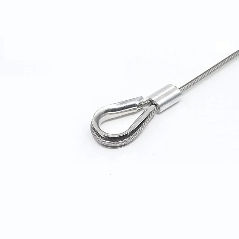 100Sets/pack M2 M3 M4 M5 Aluminum Sleeves Aluminium Oval Double Hole Ferrules And Thimble Rope For Crimping Wire Rope Set