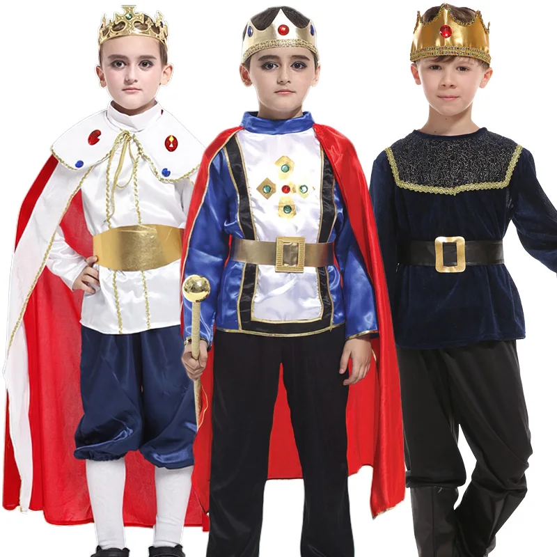 

Halloween Children's Role Playing King Costume Fantasy European Royal Costume Christmas Gift Set