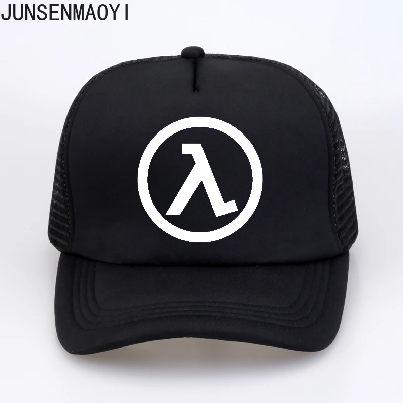 New Adults hombres casual Hipster Basic Funny Half Life 2 logo print Baseball caps Man Women mesh Trucker Cap Hat Sun Hat