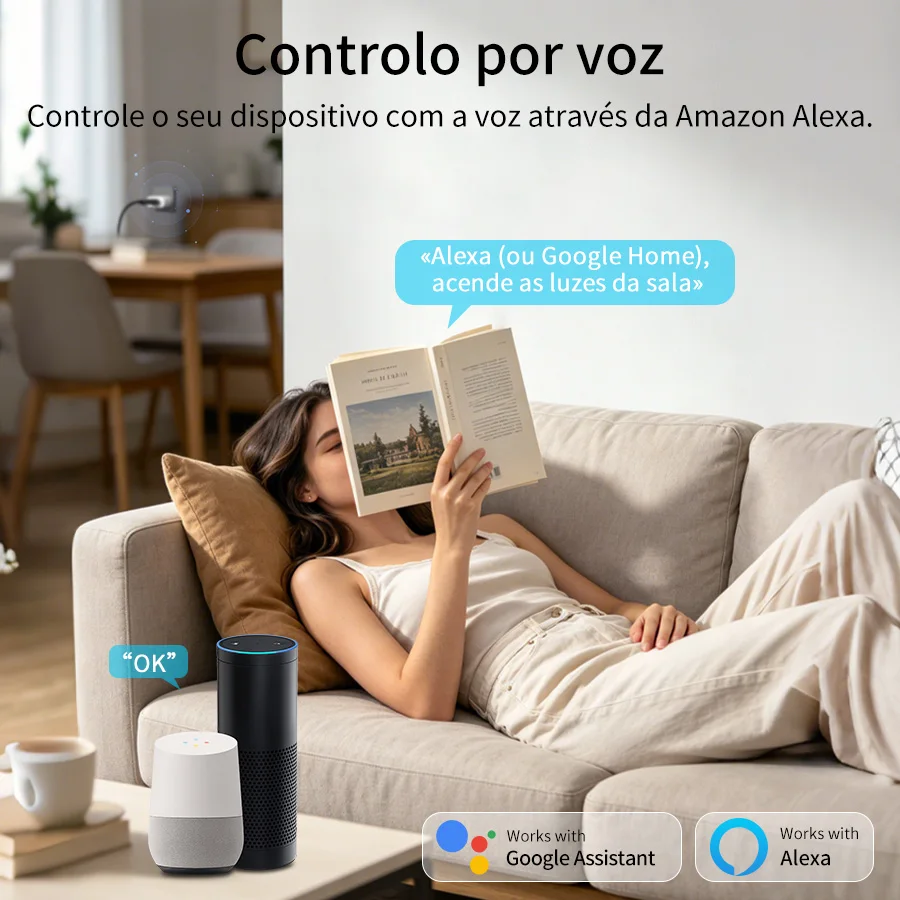 Tuya WiFi Smart Plug Socket with Power Monitor 16A Brazil Standard Outlet Voice APP Remote Control Work with Google Home Alexa - view 3